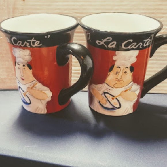 Set of 2 Certified International "Chef A-La-Carte" Oversized Coffee Mugs - Picture 2 of 4
